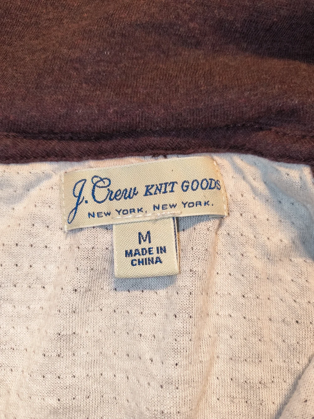 J. Crew Knit Goods Men's 1/4 Zip Sweater in Burgundy